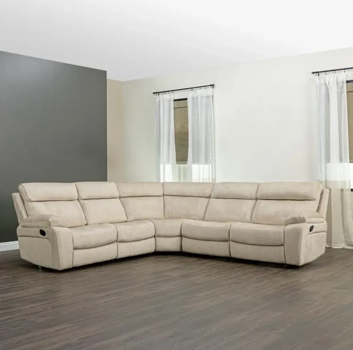 Cayden 5pc Reclining Sectional