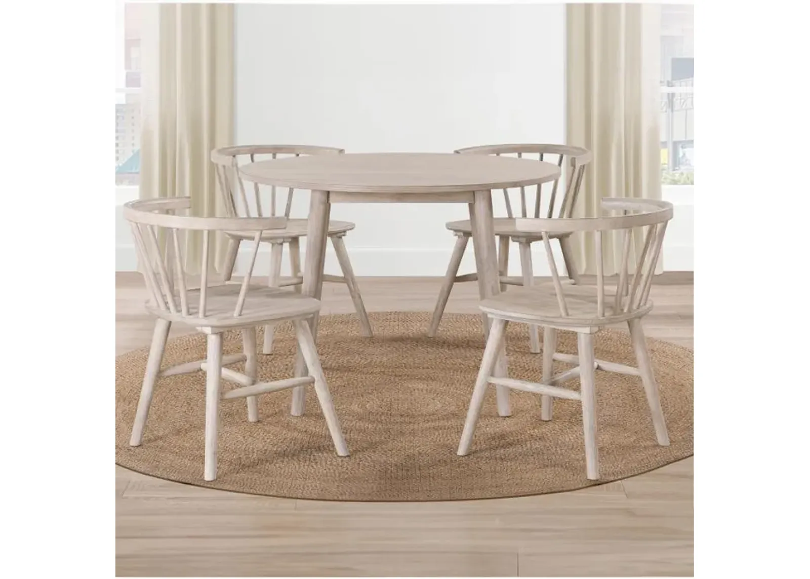 Abbey Round Natural 5pc Dining Set - New!