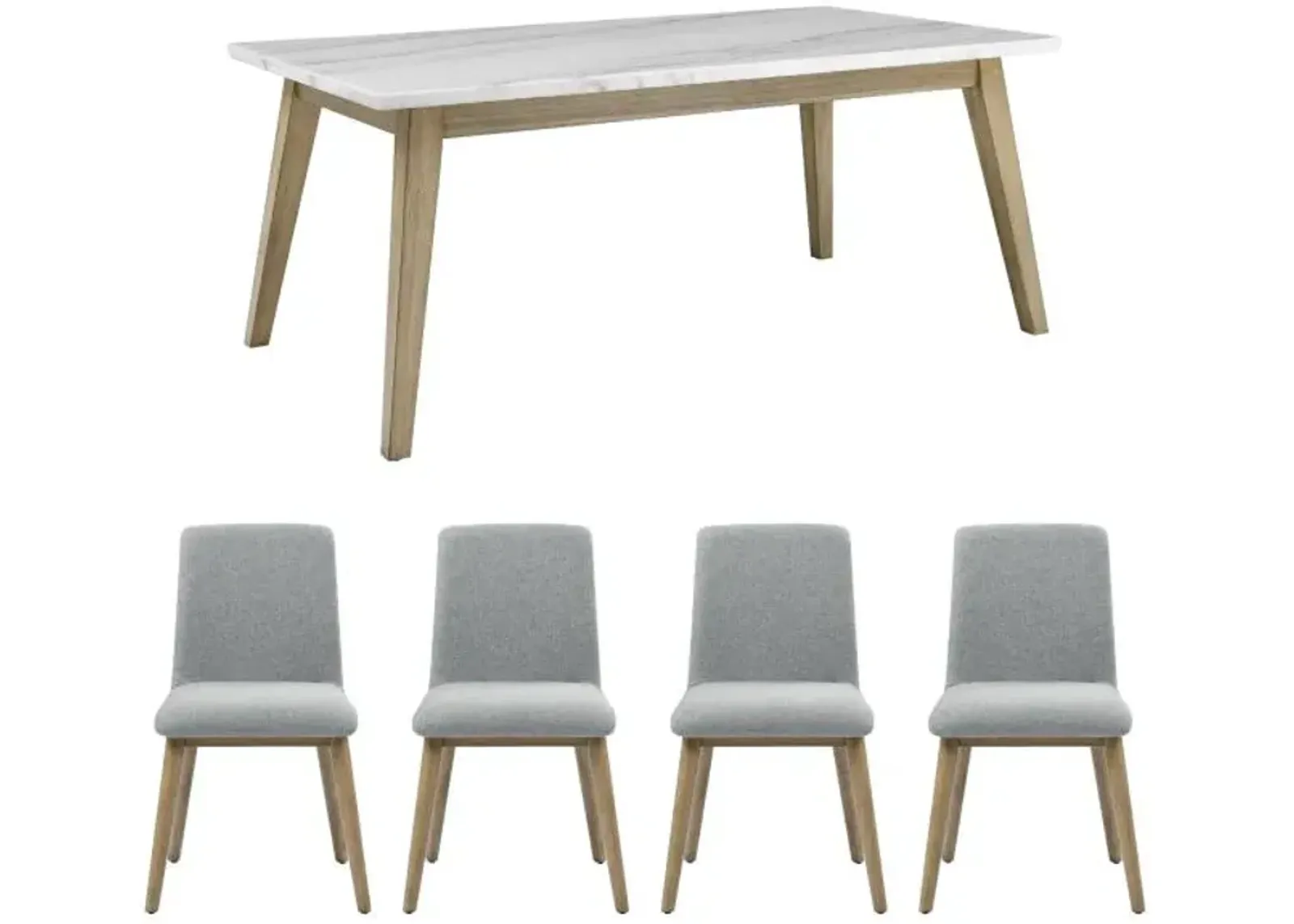 Barclay 5pc Set: Rec Table and 4 Chairs