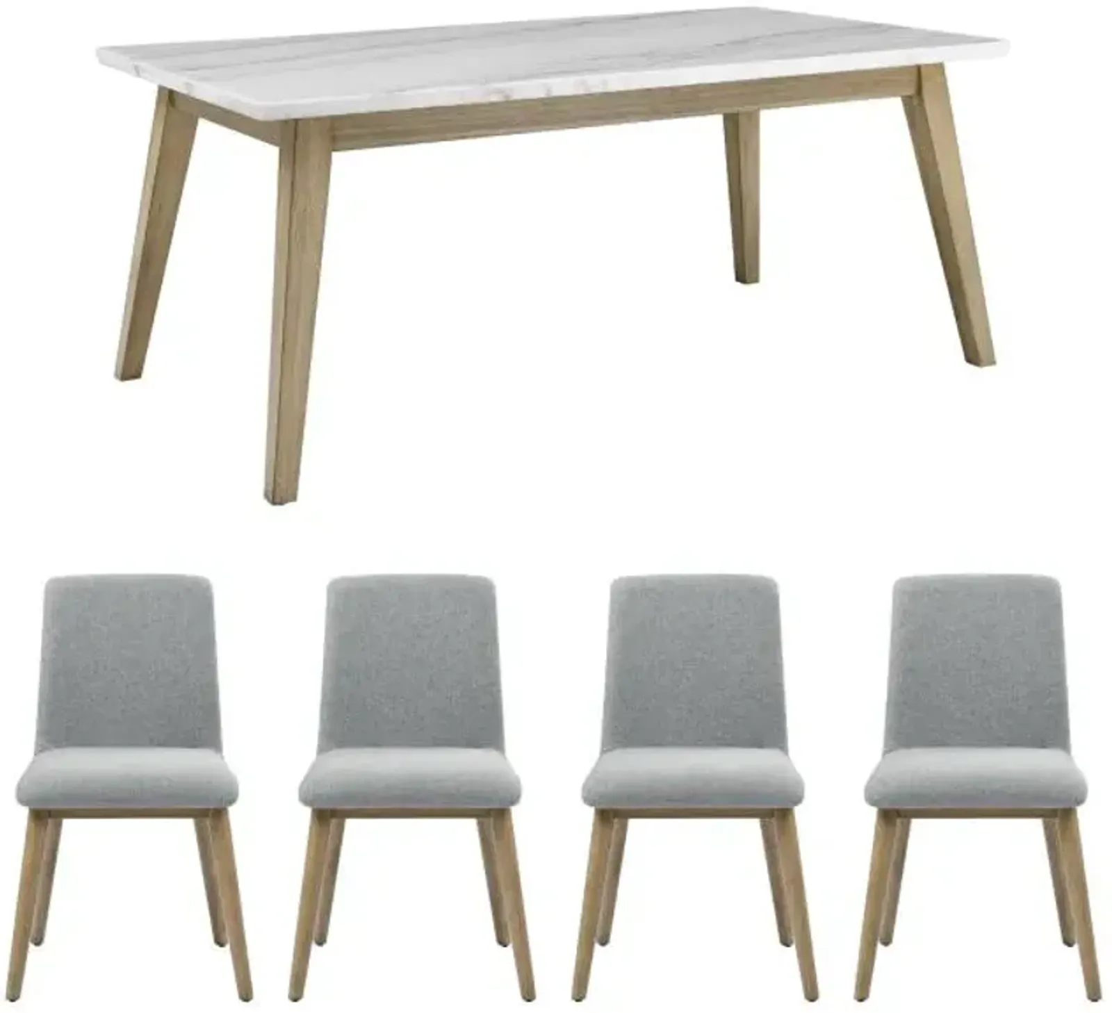 Barclay 5pc Set: Rec Table and 4 Chairs