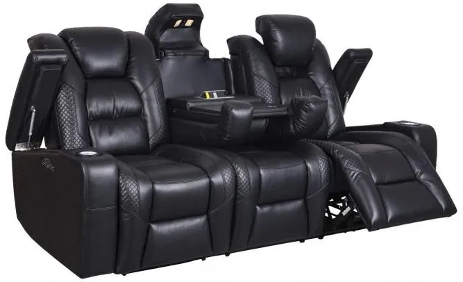 Victory Power Reclining Sofa with Power Headrests and Dropdown Table