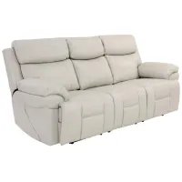 Stanton Power Leather Sofa with Heat & Massage