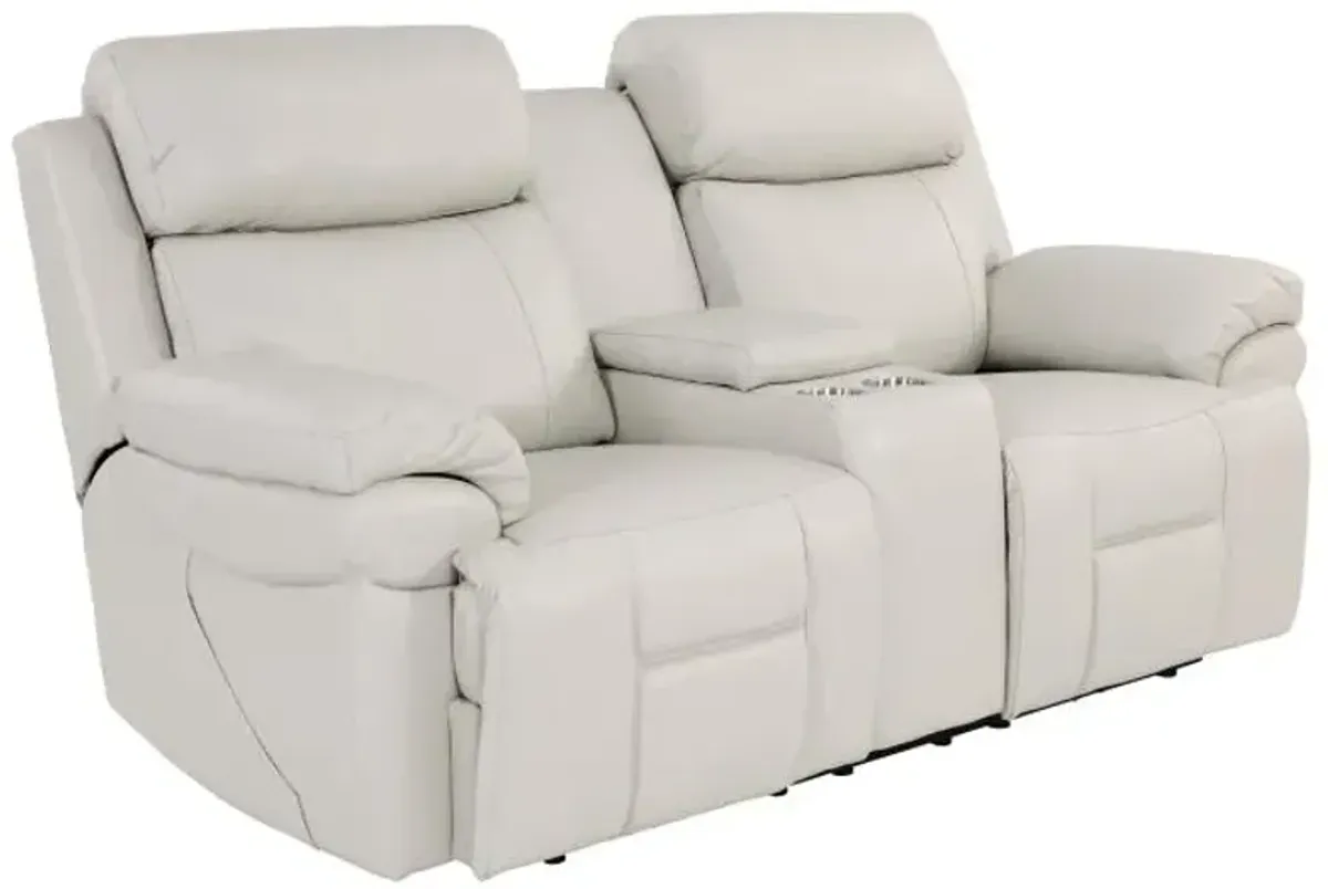 Stanton Power Leather Loveseat with Heat & Massage