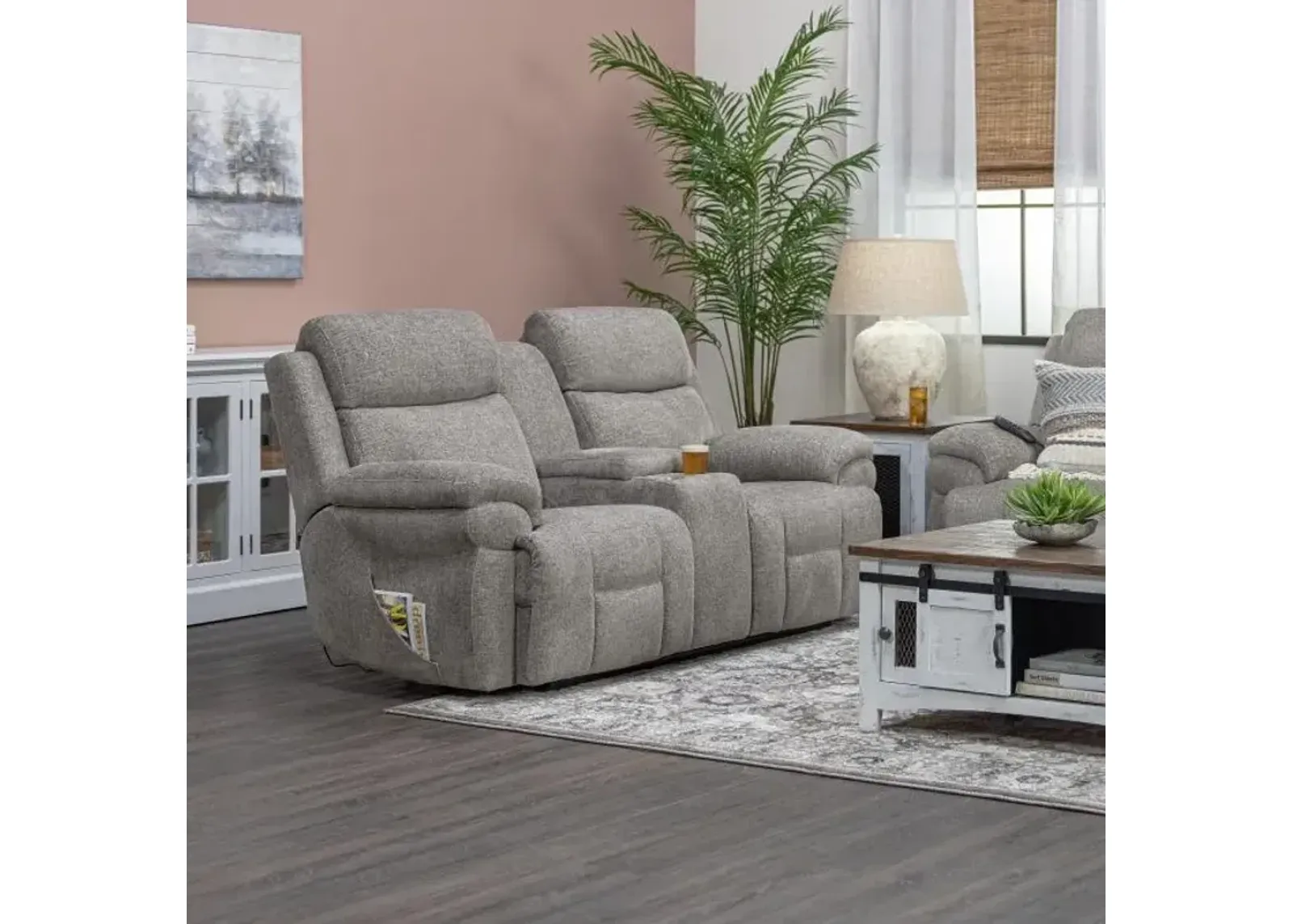 Stanton Power Reclining Loveseat with Heat & Massage