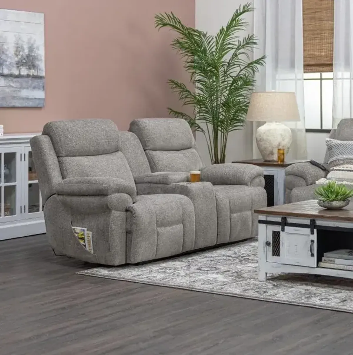 Stanton Power Reclining Loveseat with Heat & Massage