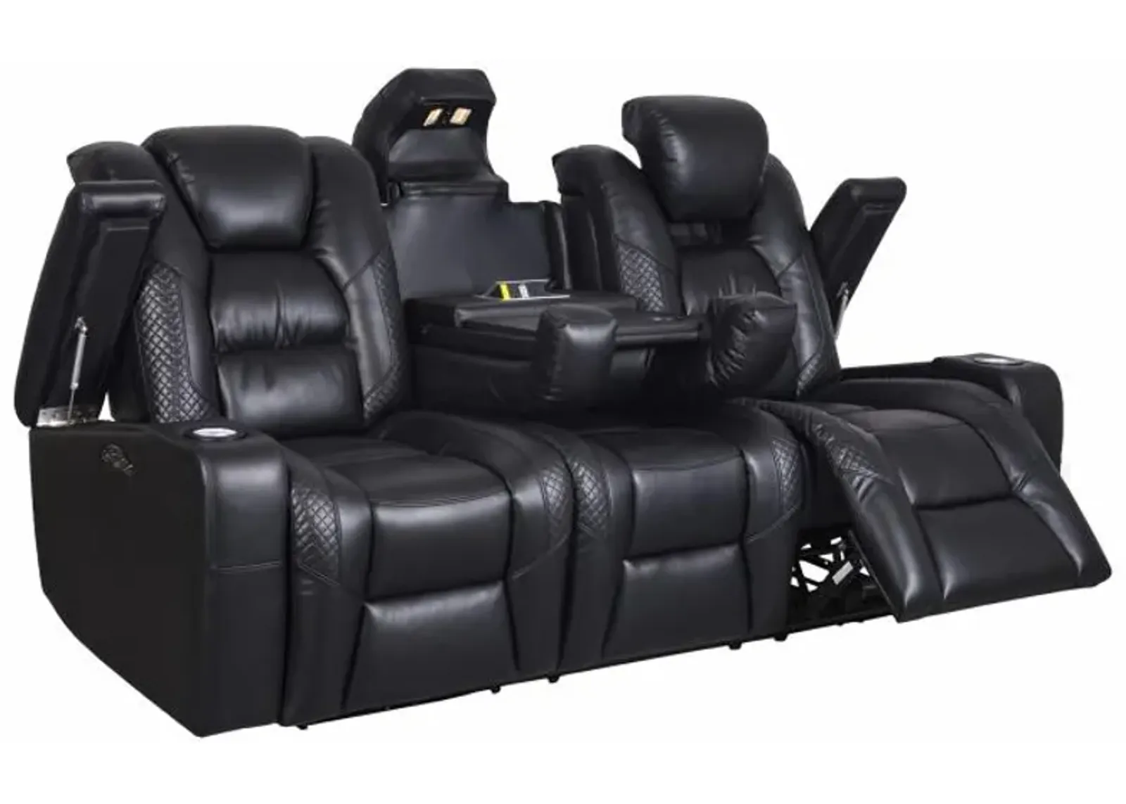 Victory Power Reclining Sofa with Power Headrests and Dropdown Table