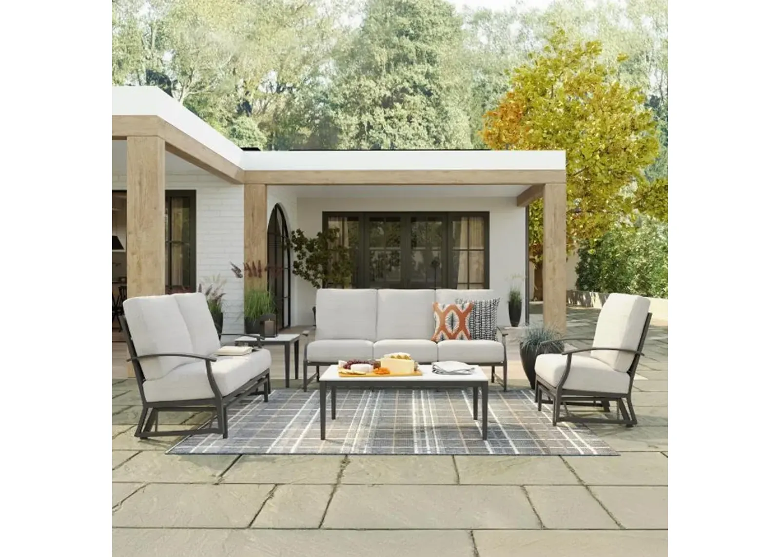 Monterey 3pc Set: Outdoor Sofa, Glider Loveseat & Glider Chair