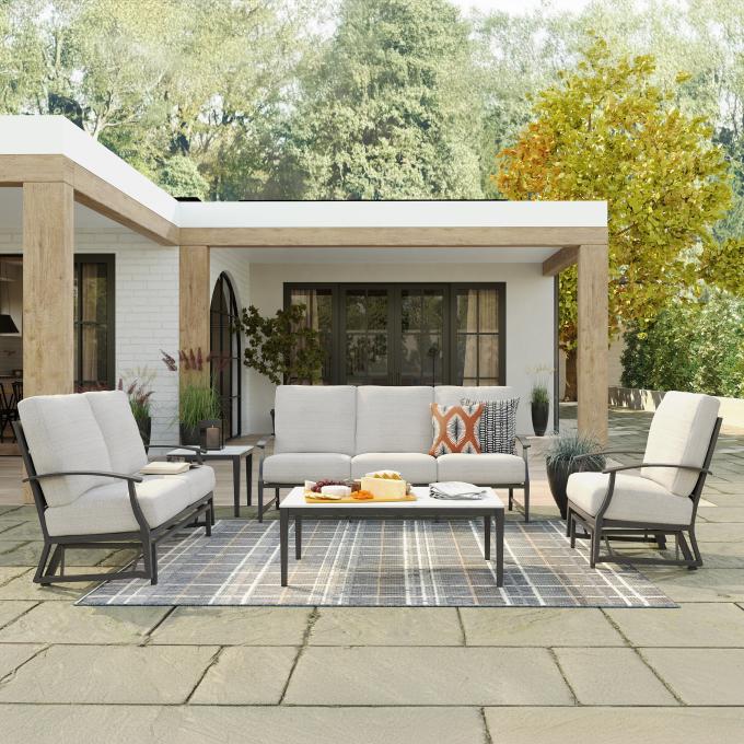 Monterey 3pc Set: Outdoor Sofa, Glider Loveseat & Glider Chair