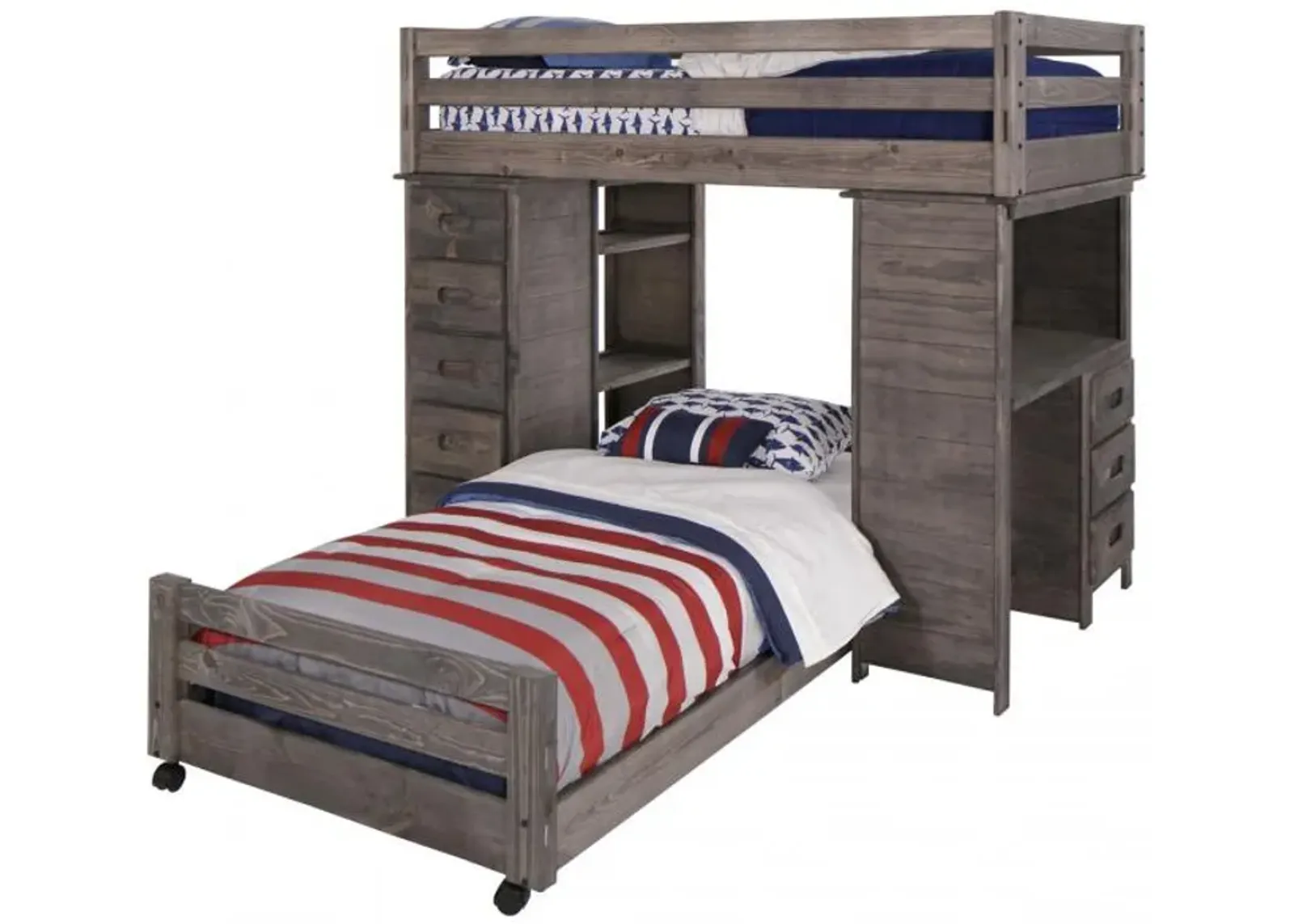 Wrangler Loft Bed Set - Gray