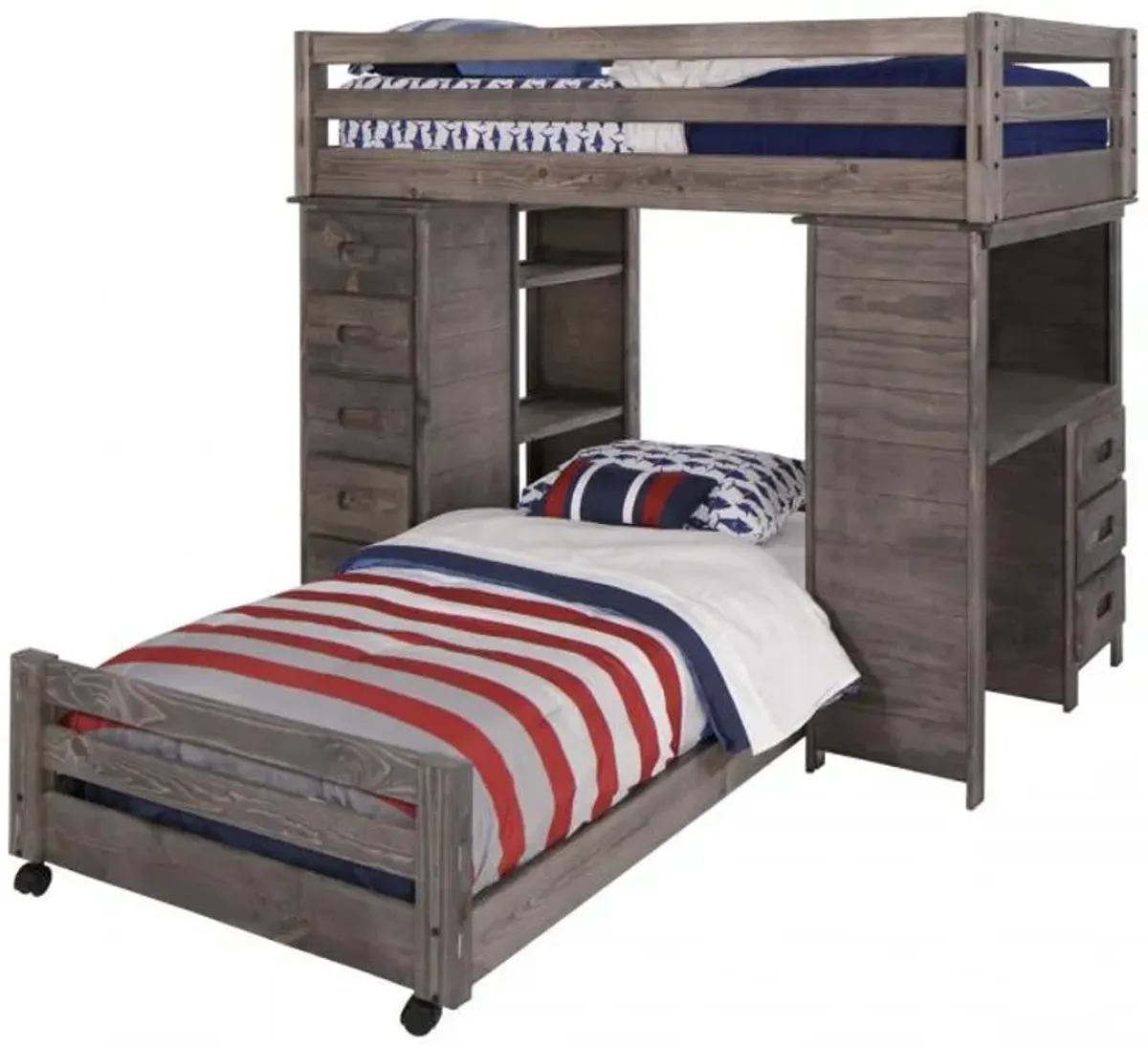 Wrangler Loft Bed Set - Gray