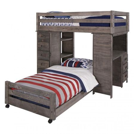 Wrangler Loft Bed Set - Gray
