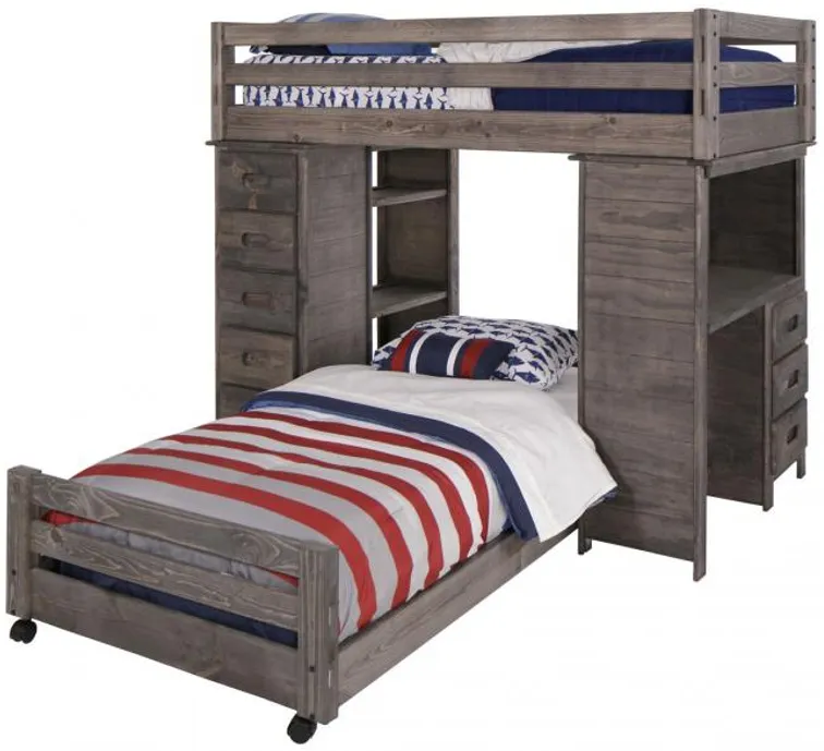 Wrangler Loft Bed Set - Gray