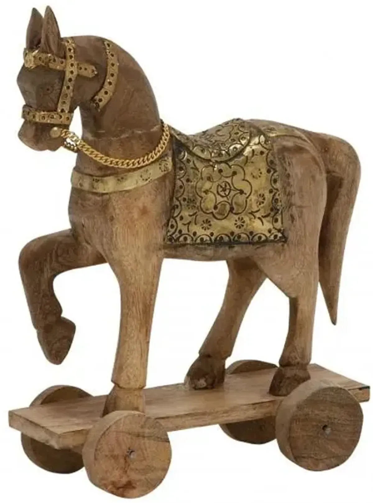 Small Wood/Metal Horse Statuette