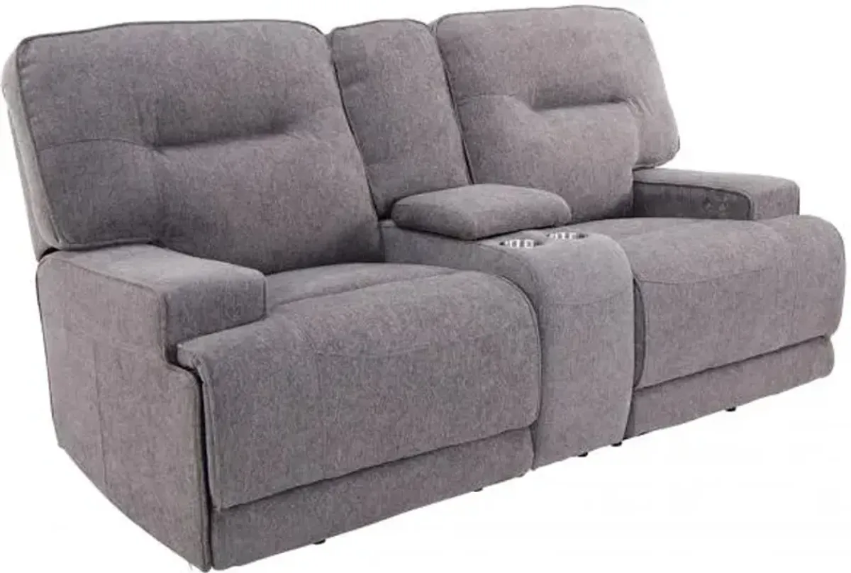 Stanza Power Reclining Console Loveseat