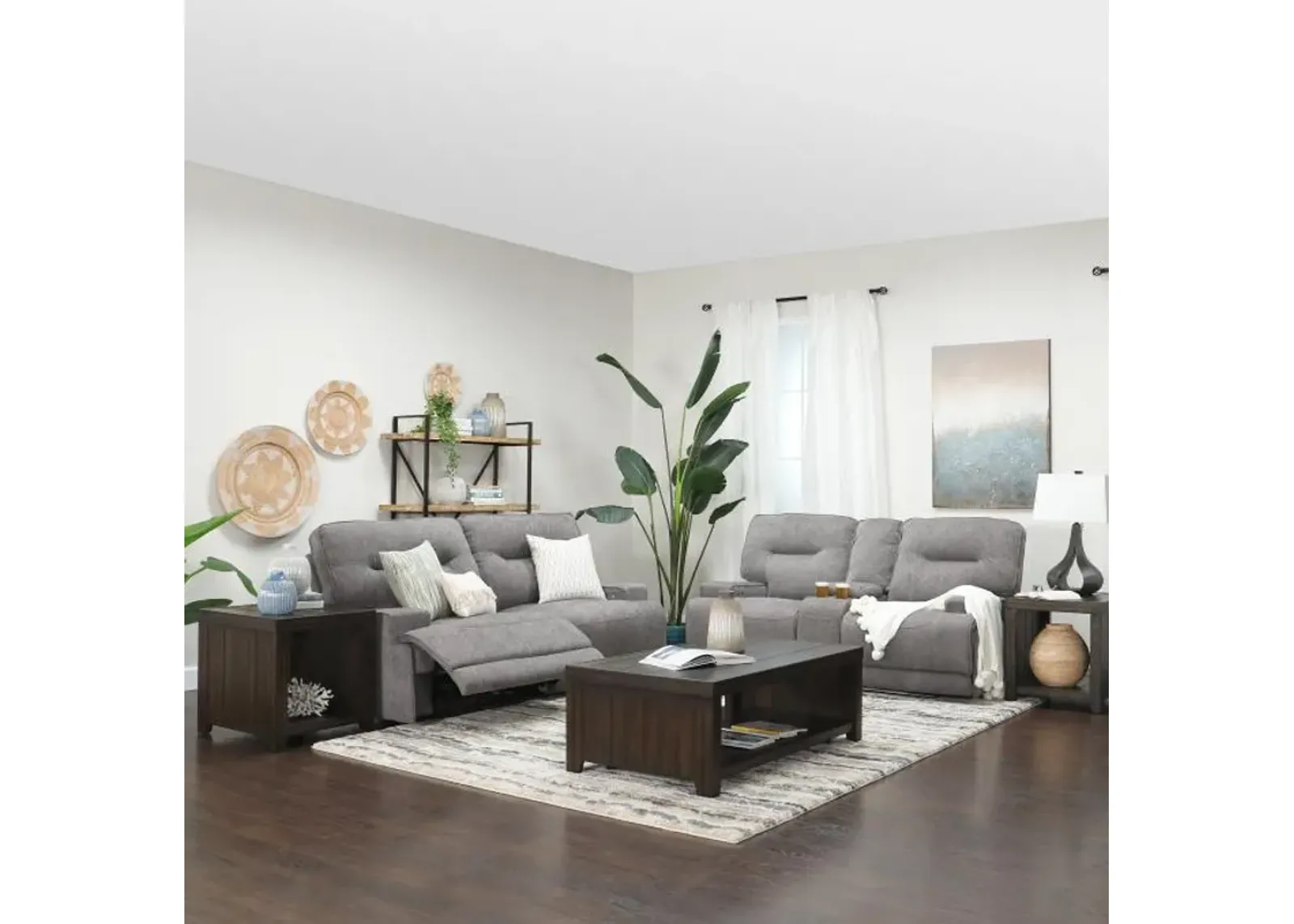 Stanza Power Reclining Sofa & Loveseat