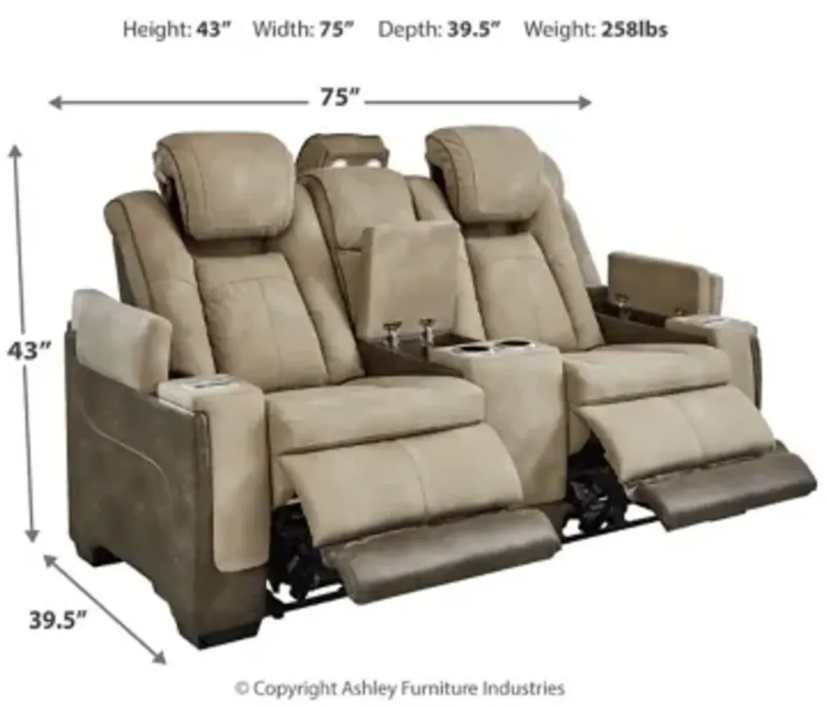 Next-Gen DuraPella Power Reclining Loveseat with Console