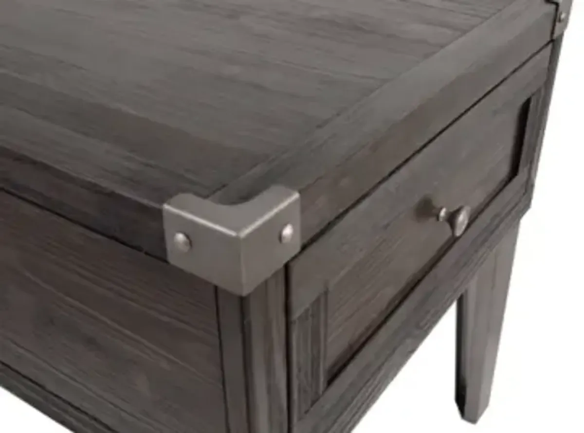 Todoe End Table with USB Ports & Outlets