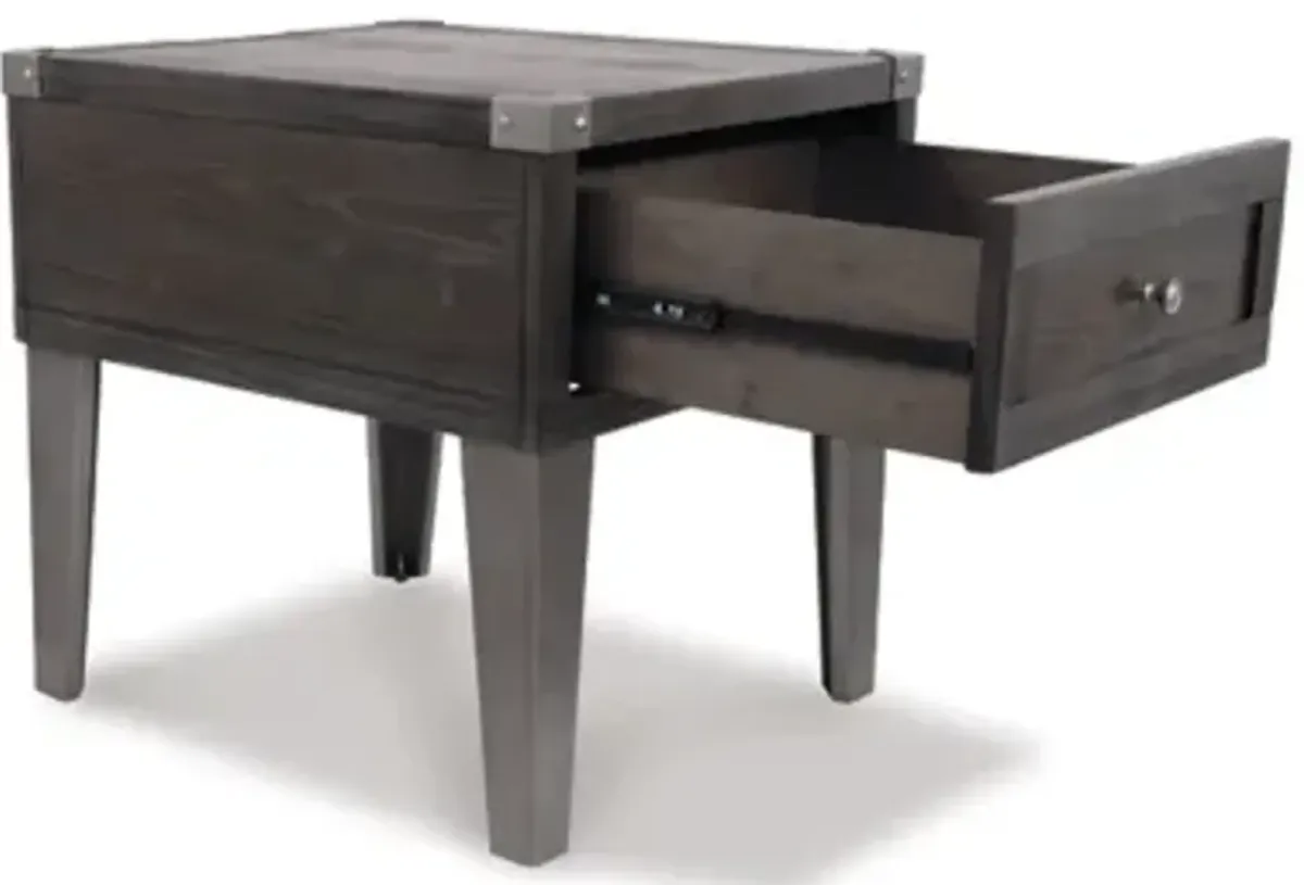 Todoe End Table with USB Ports & Outlets