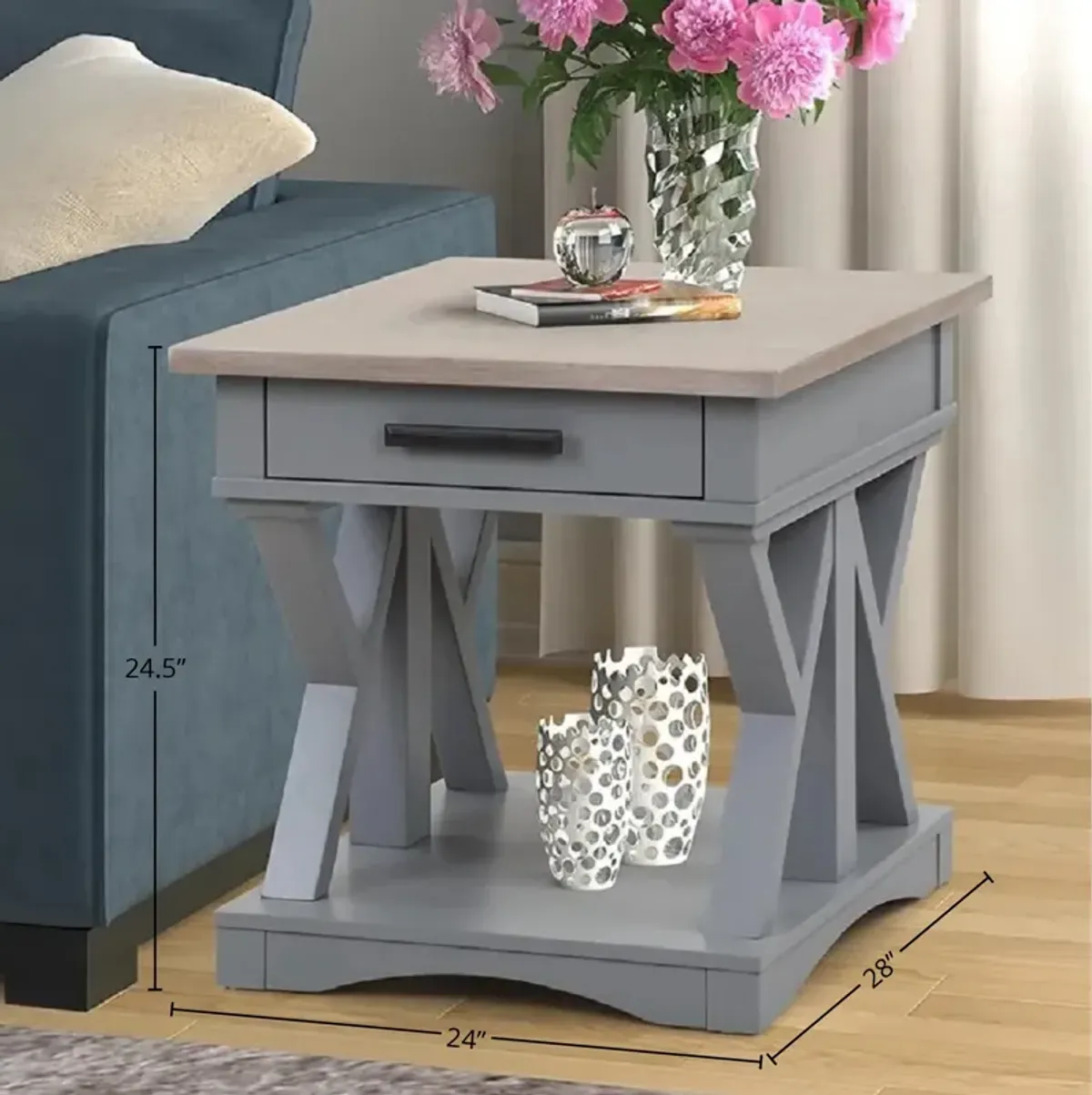 Americana Modern Dove End Table