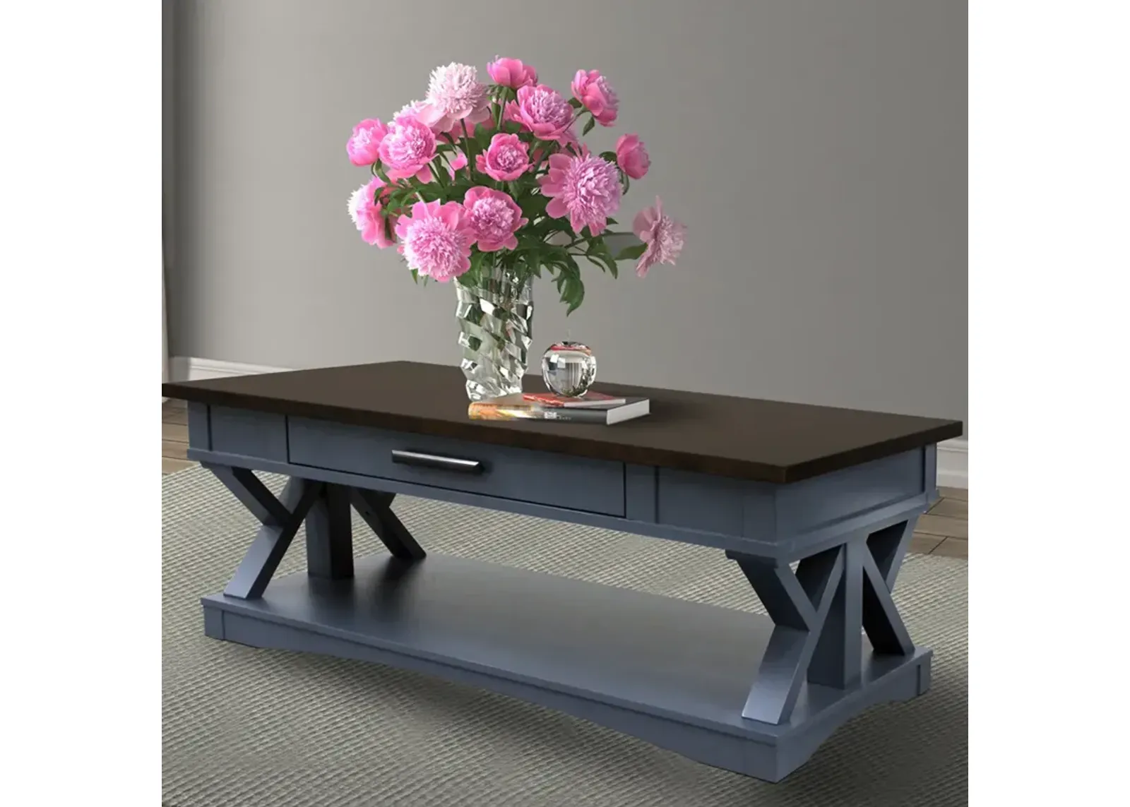 Americana Modern Denim Cocktail Table