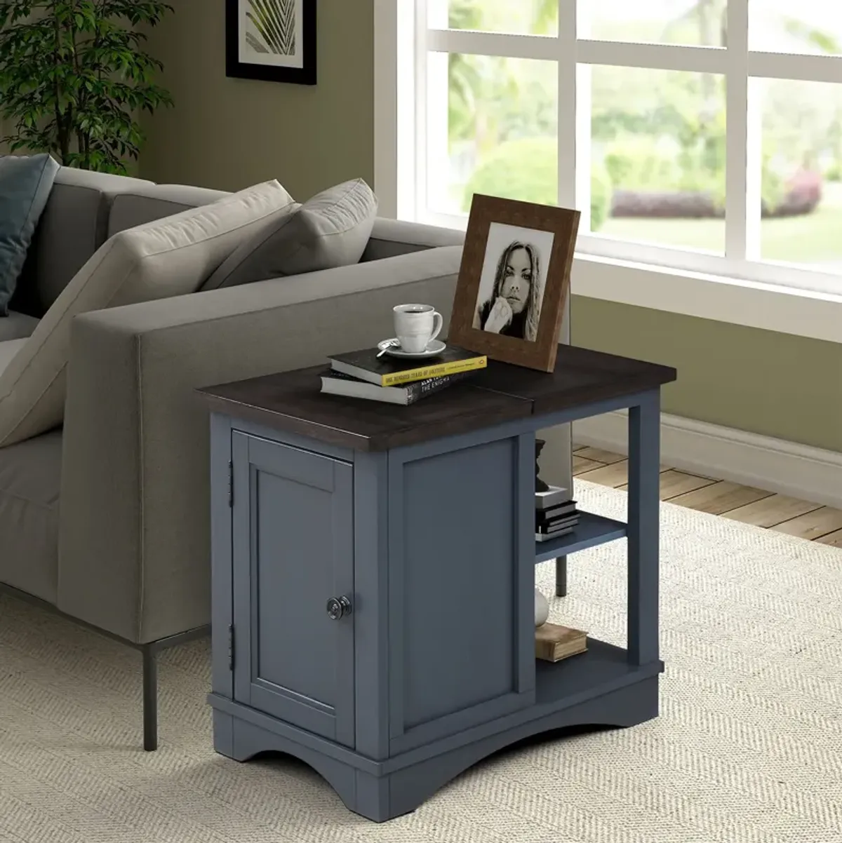 Americana Modern Denim Chairside Table