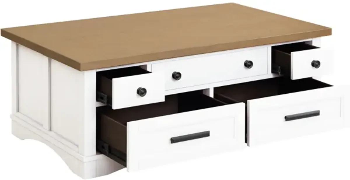 Americana Modern Cotton Cocktail Table with Lift Top