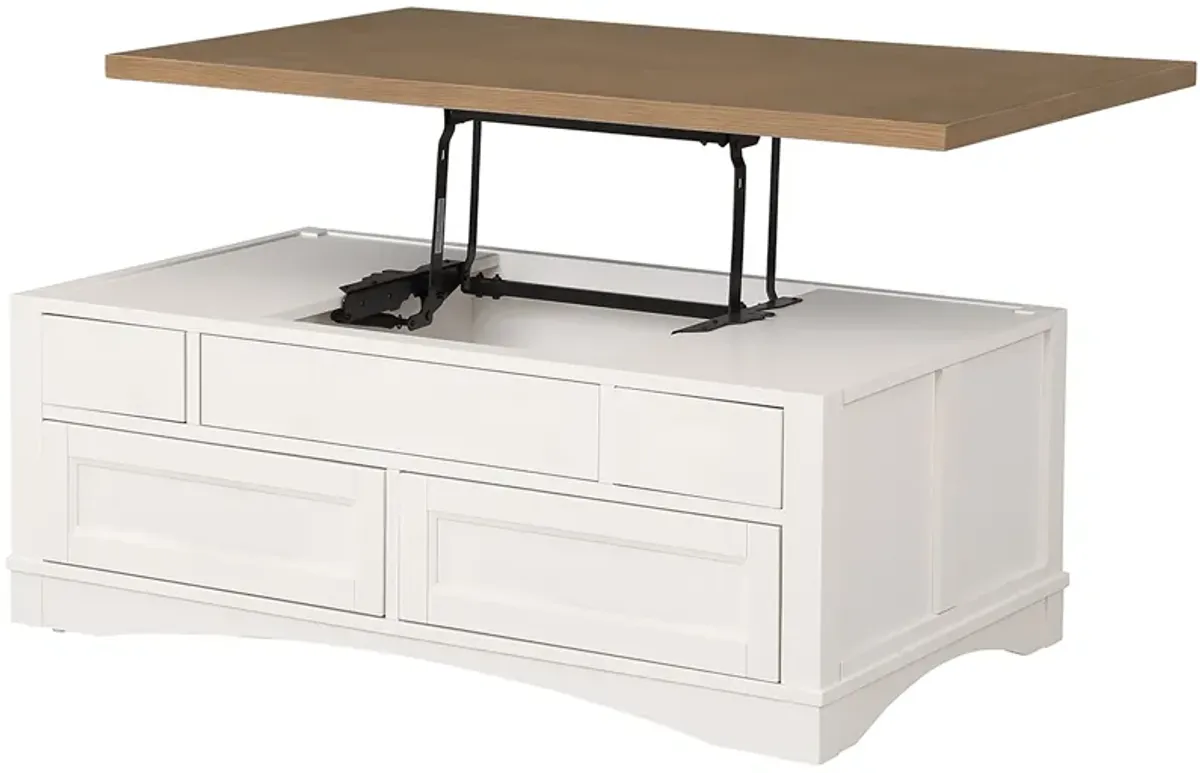 Americana Modern Cotton Cocktail Table with Lift Top