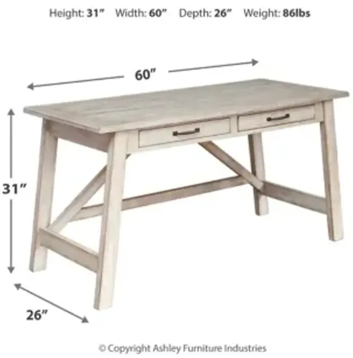 Carynhurst 60" Home Office Desk