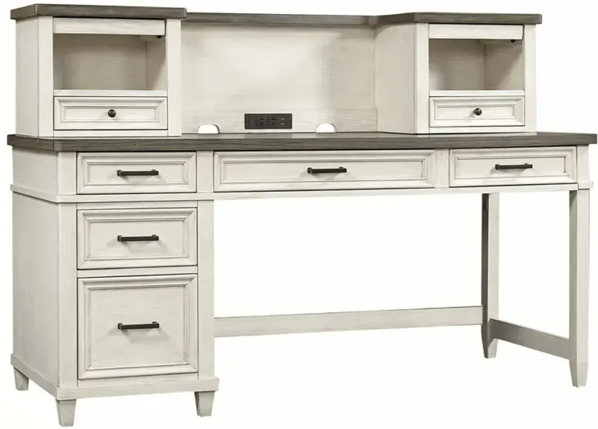 Single Ped Desk Hutch