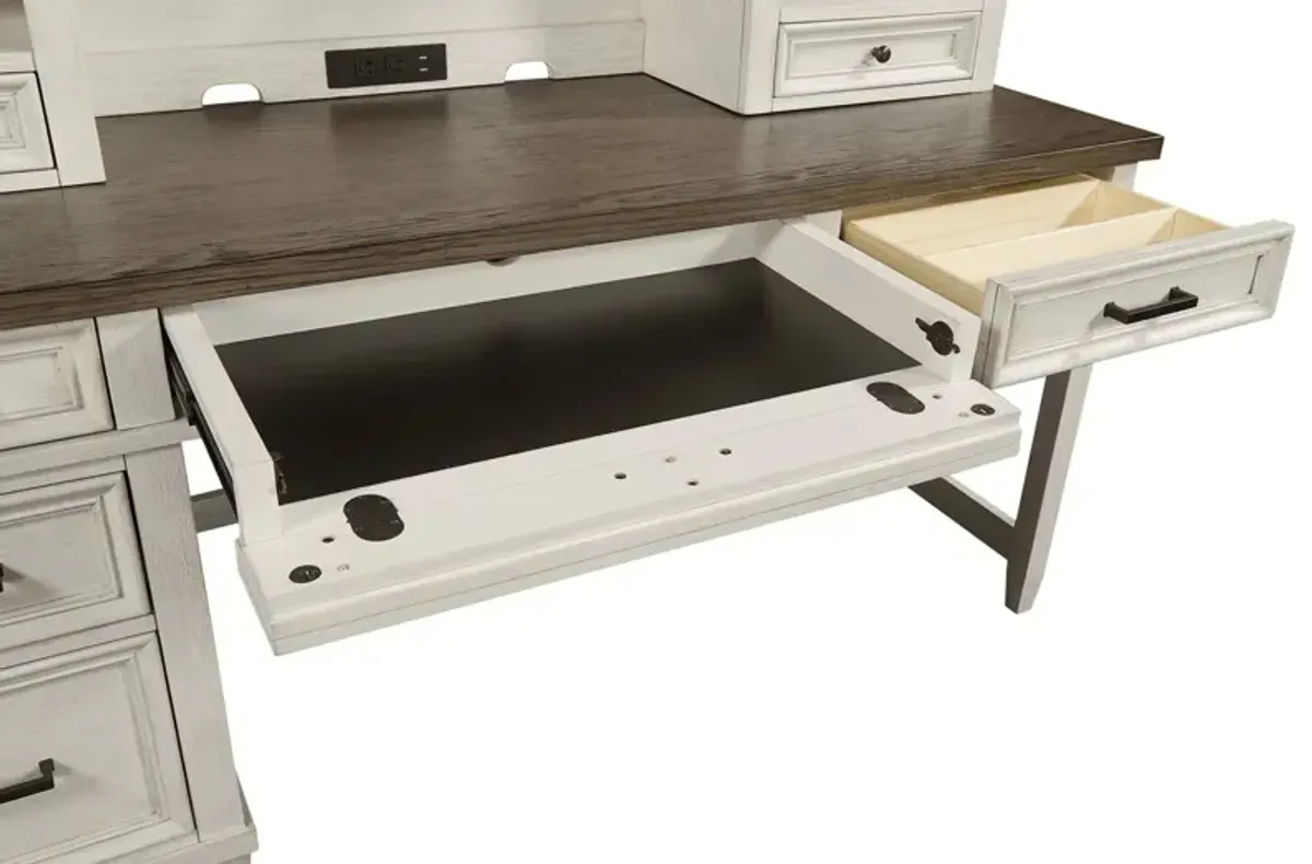 Single Ped Desk Hutch