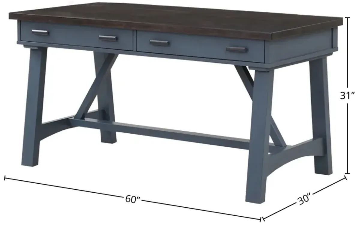 Americana Modern Denim 60 In. Writing Desk