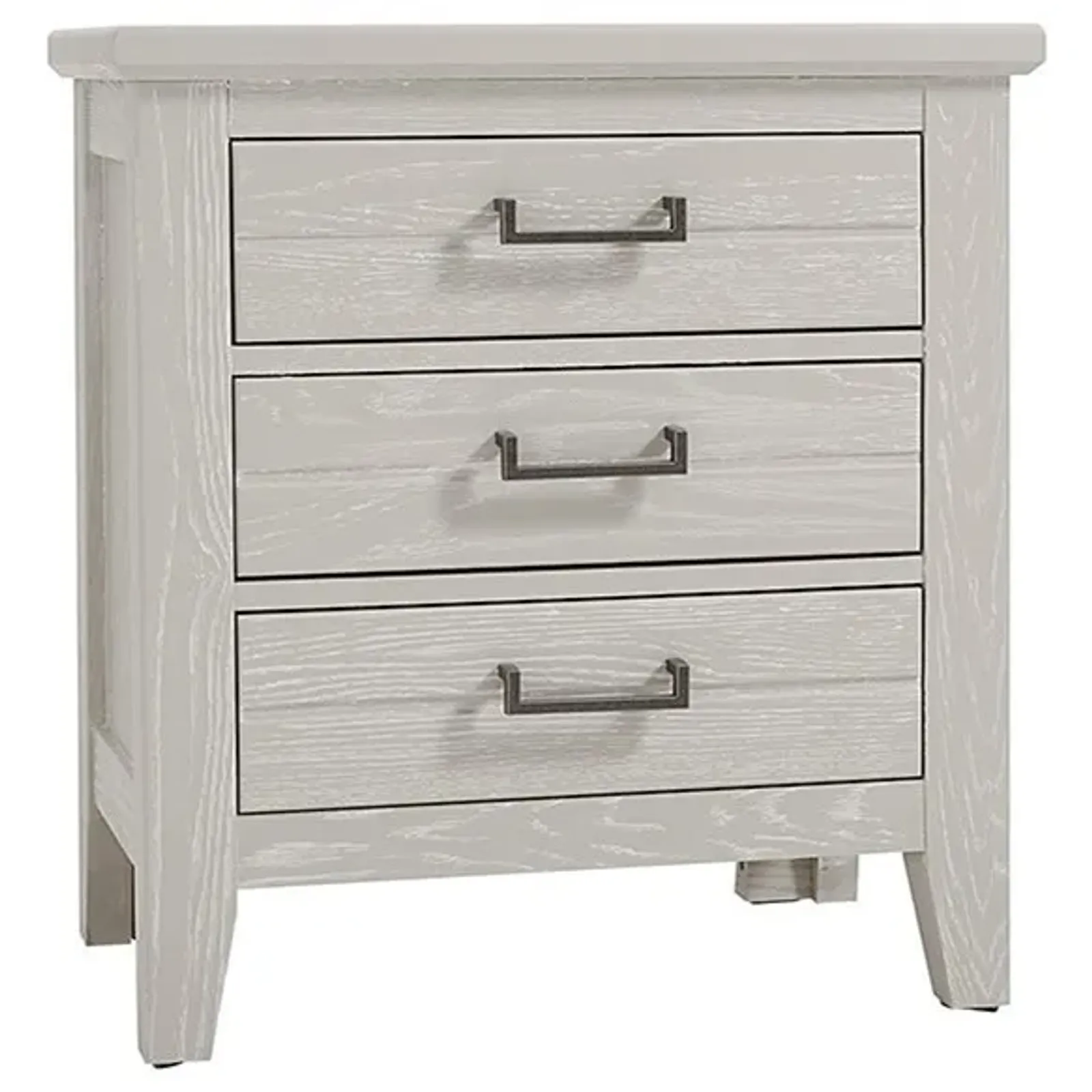 Rustic 3-Drawer Nightstand With Soft-Close Drawers