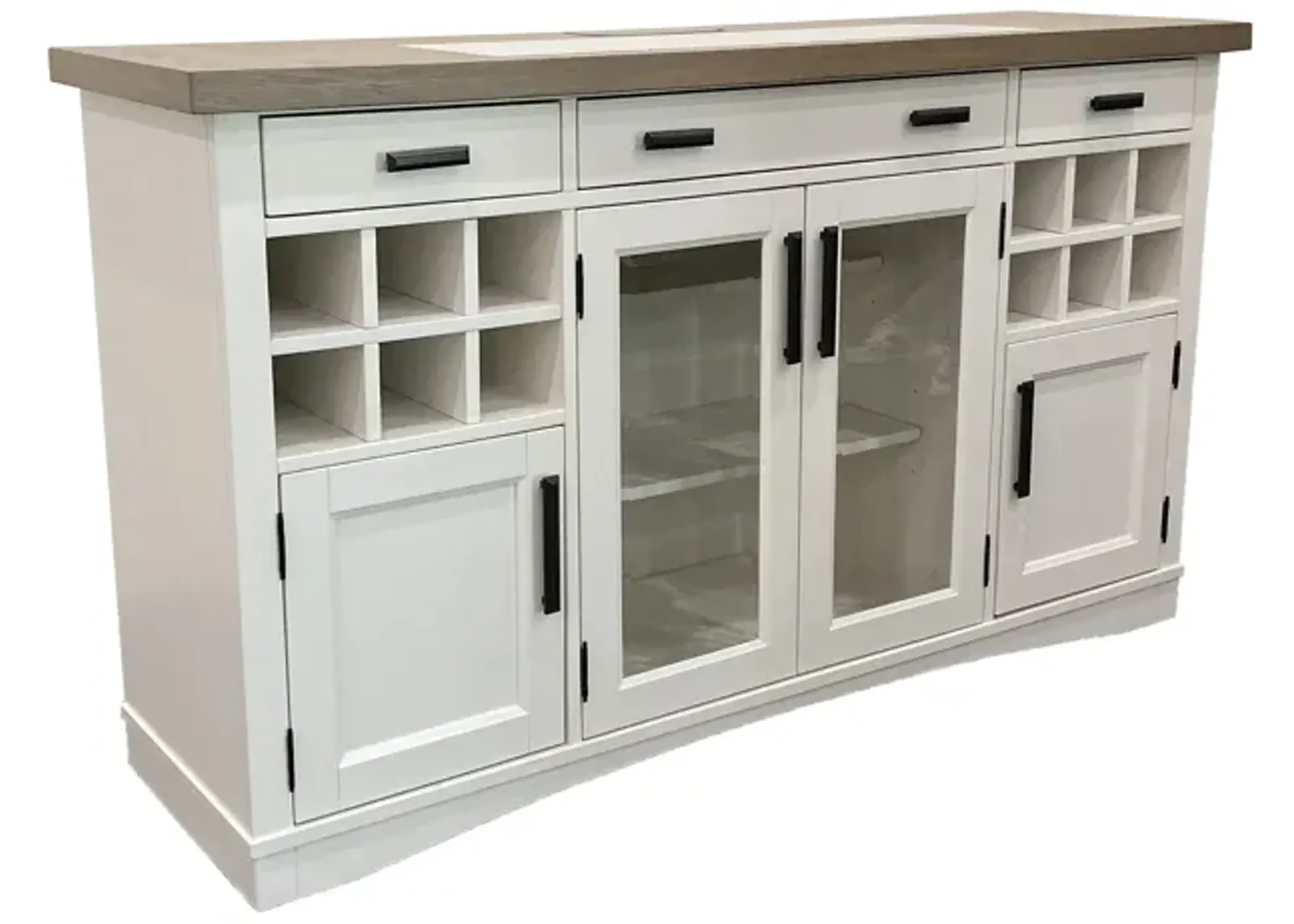 Americana Modern Dining 66 In. X 19 In. Buffet Server with Quartz Insert