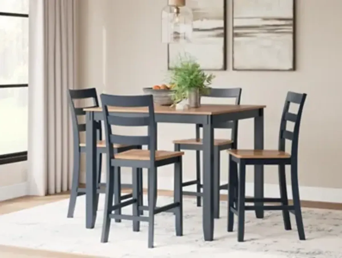 Gesthaven Counter Height Dining Table and 4 Barstools (Set of 5)