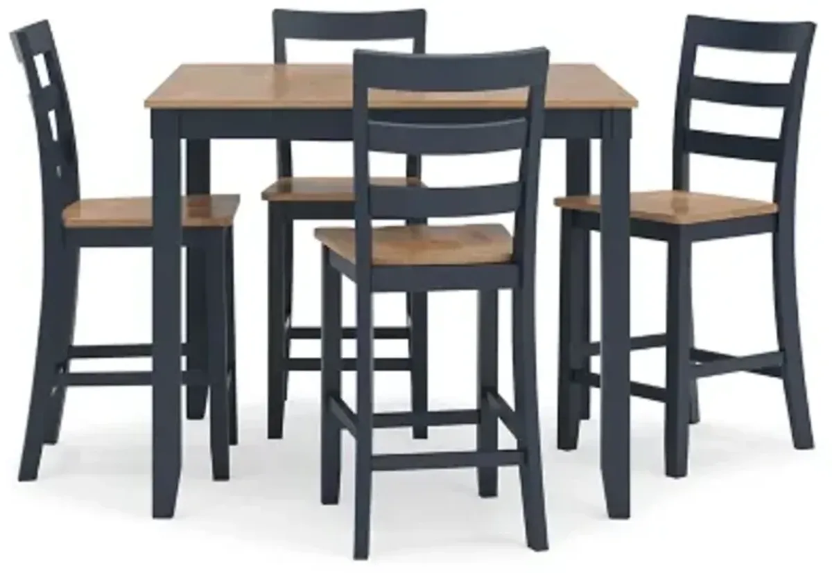 Gesthaven Counter Height Dining Table and 4 Barstools (Set of 5)