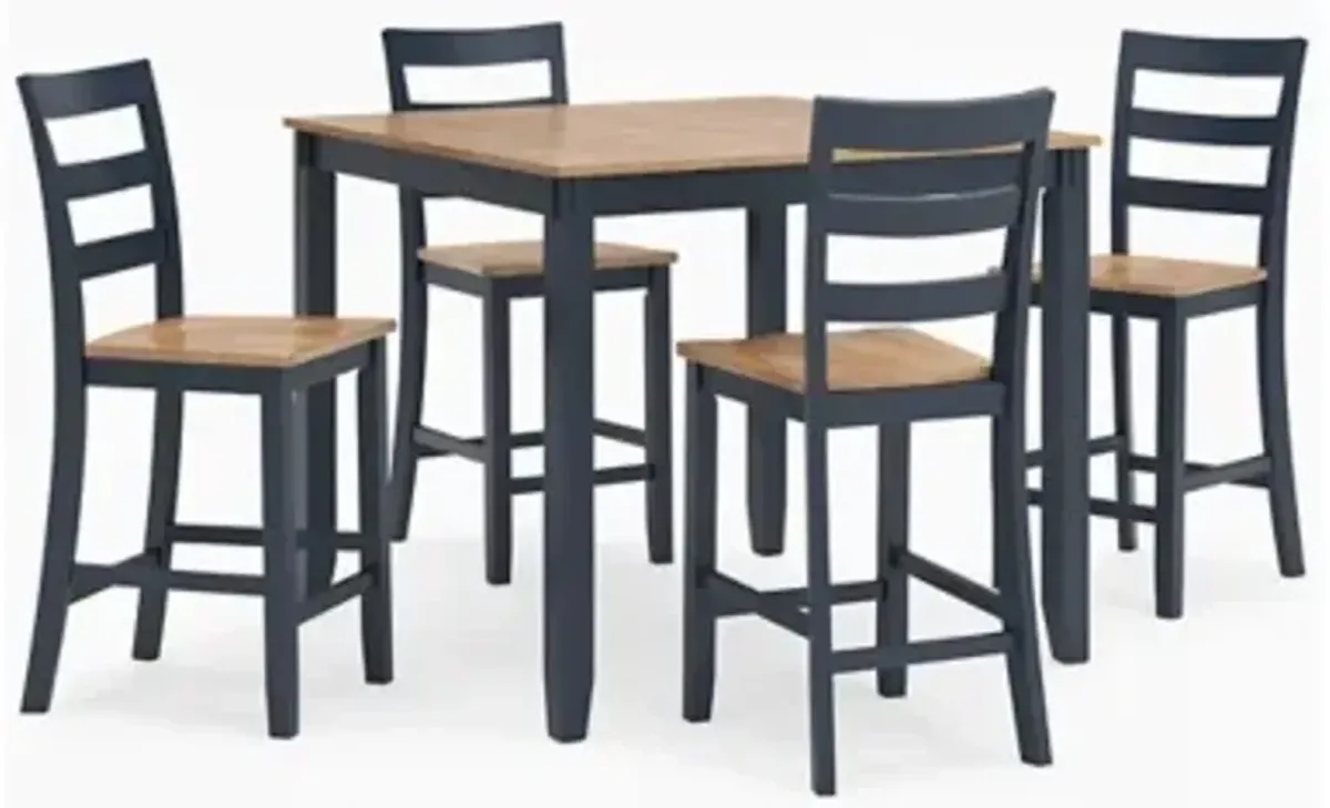 Gesthaven Counter Height Dining Table and 4 Barstools (Set of 5)