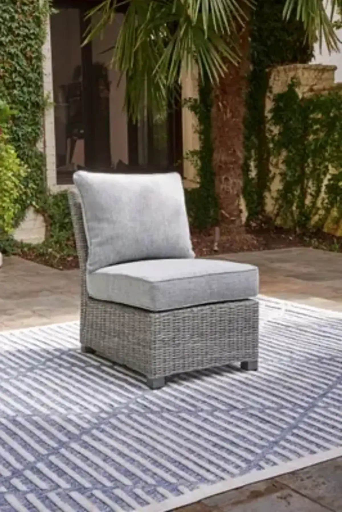 Naples Beach Armless Chair with Cushion