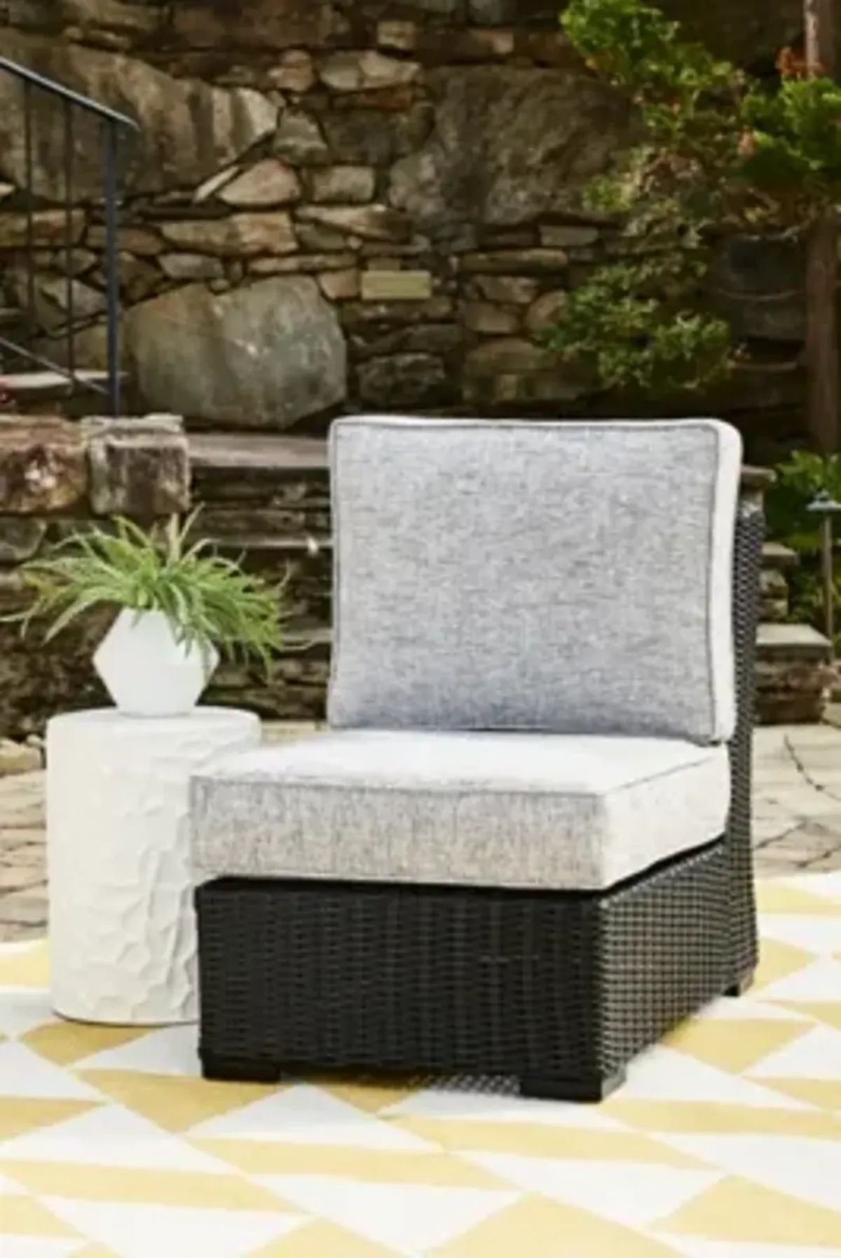 Beachcroft Outdoor Armless Chair with Cushion