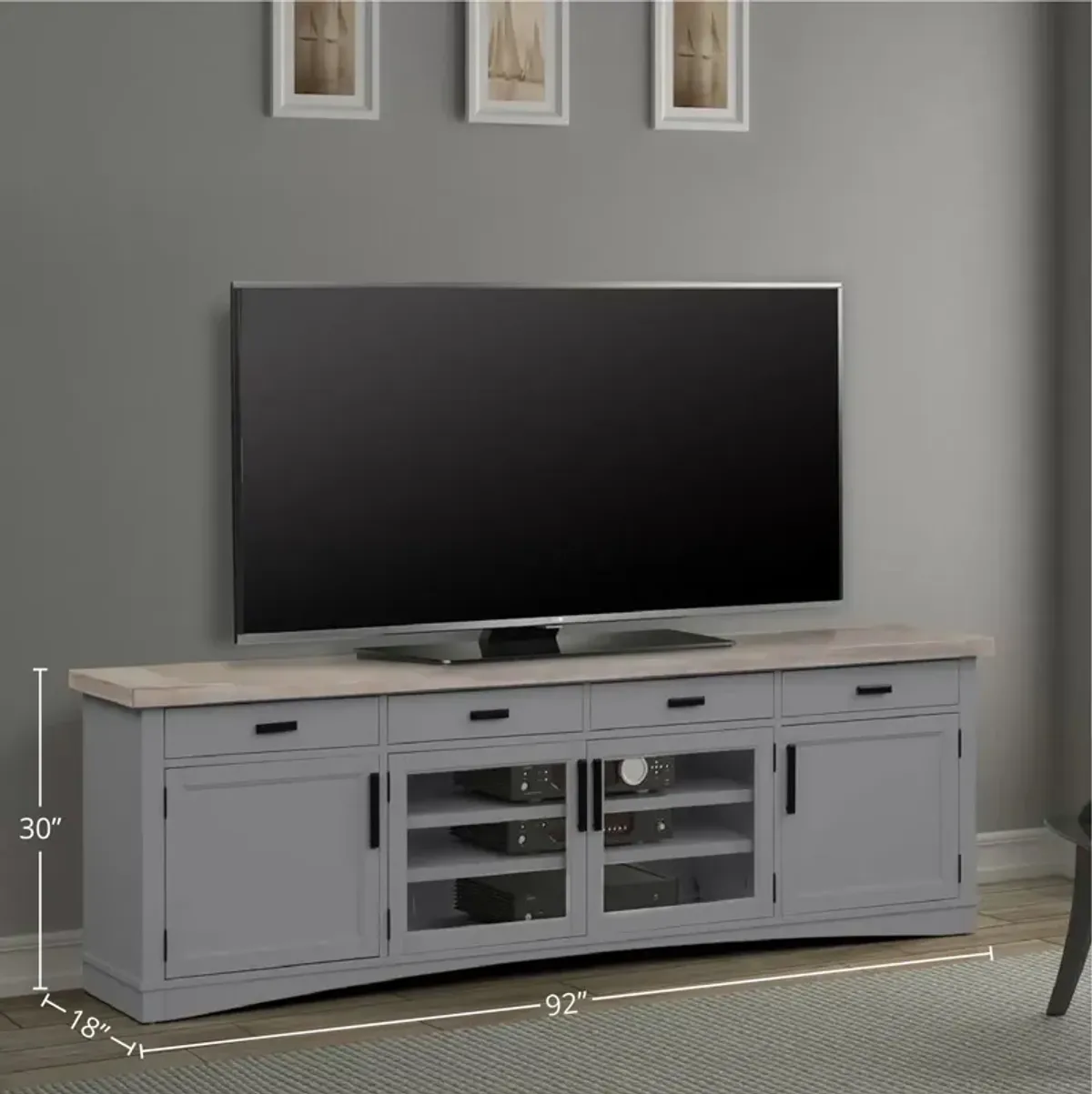 Americana Modern Dove 92 In. TV Console