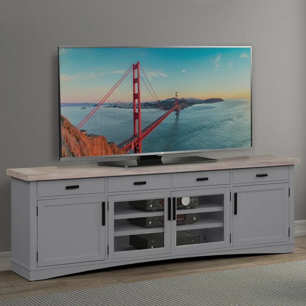 Americana Modern Dove 92 In. TV Console