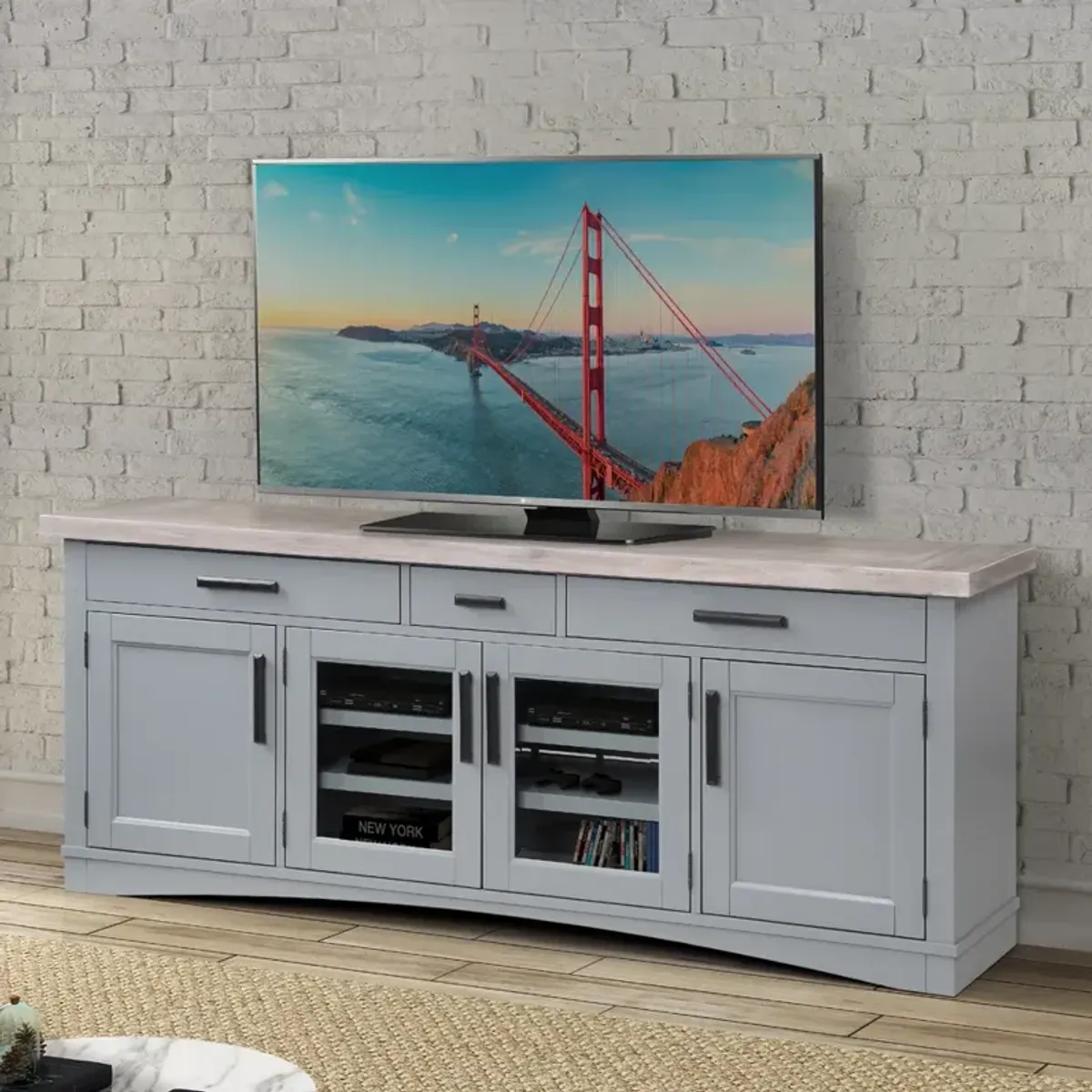 Americana Modern Dove 76 In. TV Console