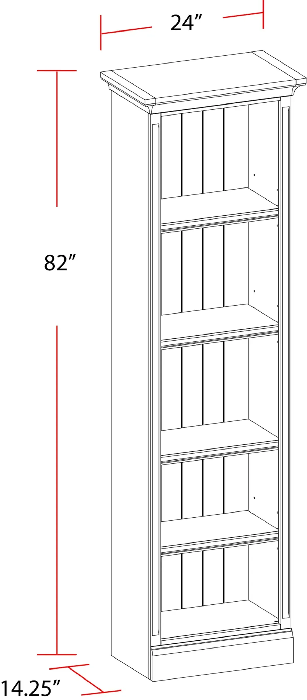 Shoreham Effortless White 24 In. Bookcase