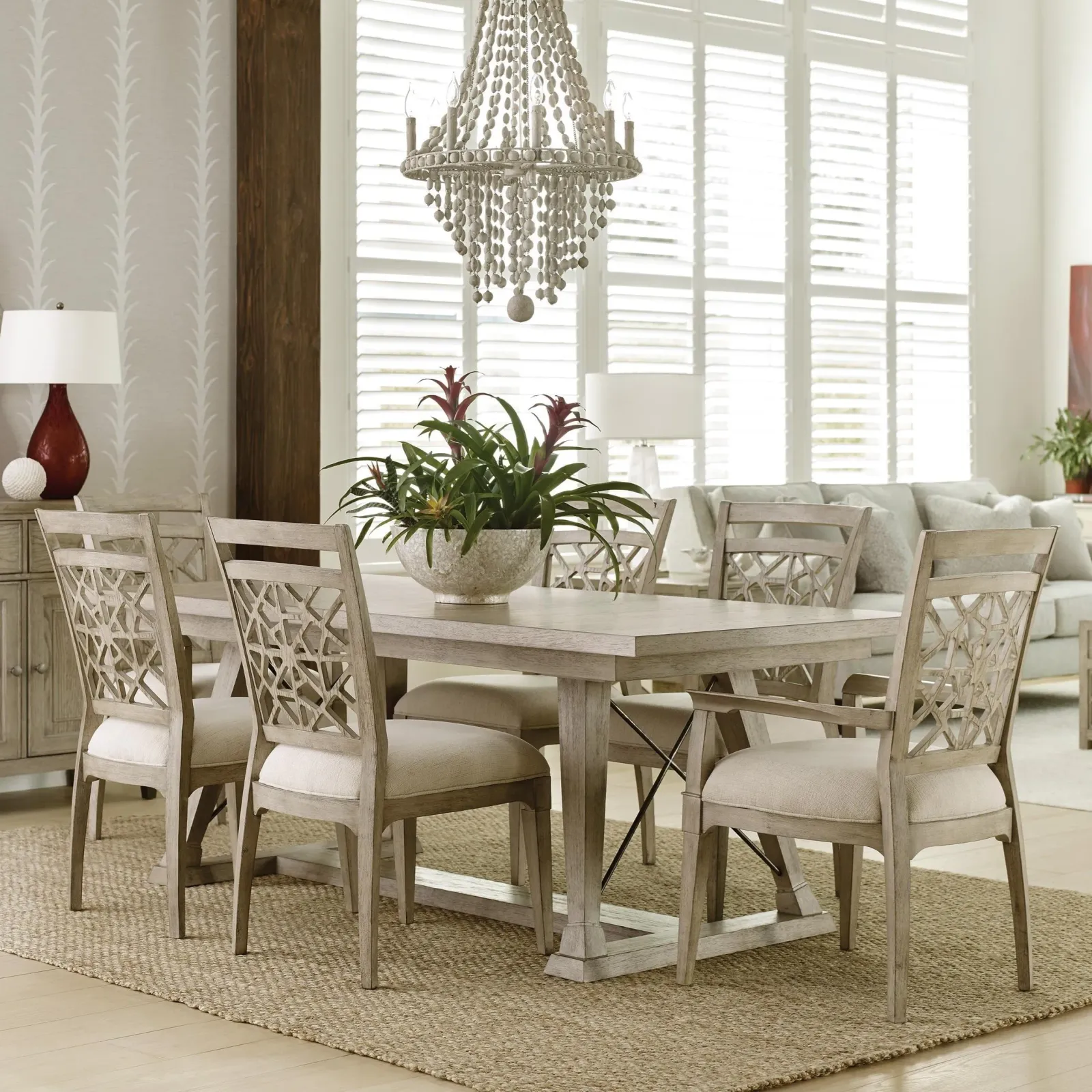 Relaxed Vintage 7 Piece Dining Set With Removable Leaves