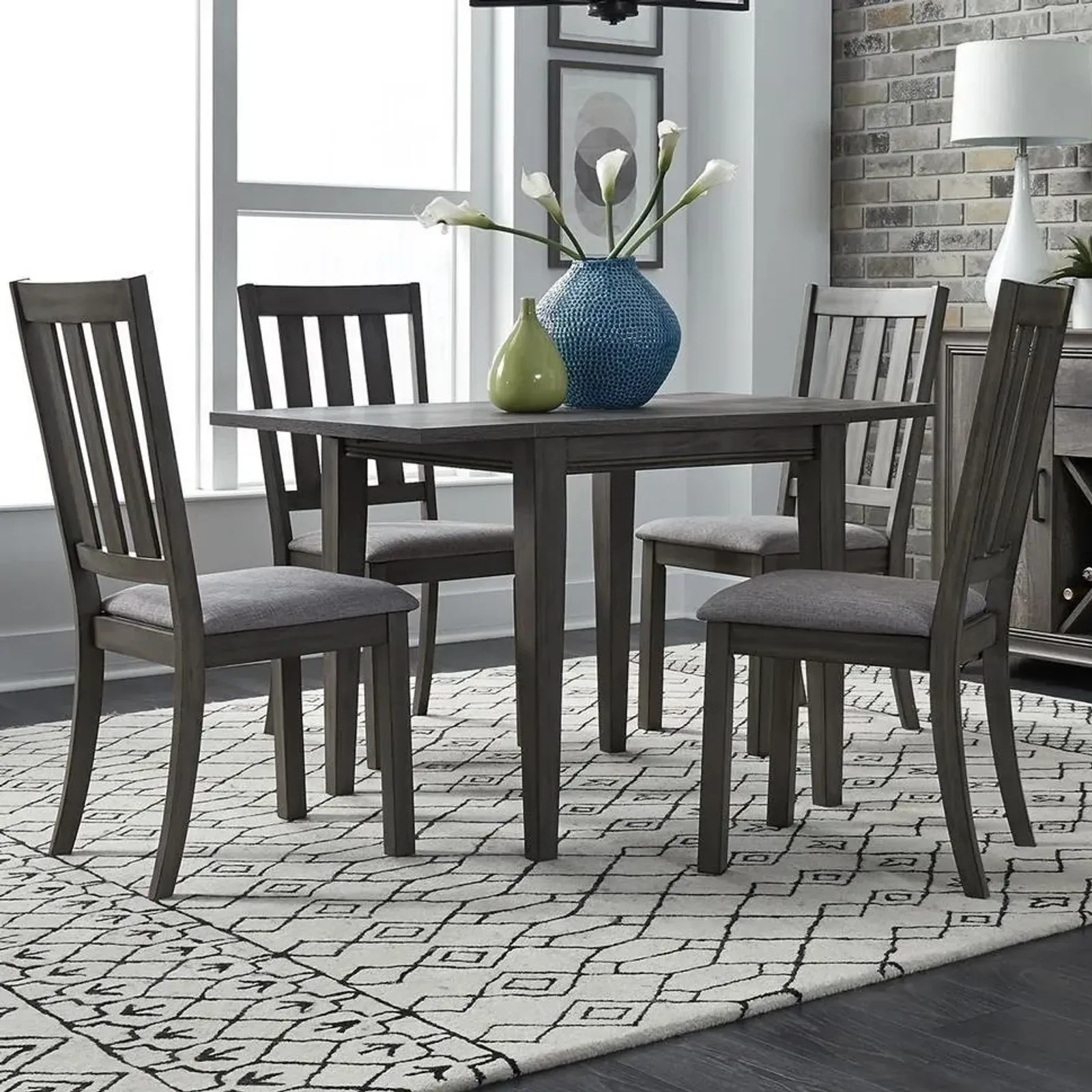 5 Piece Drop Leaf Set Table And Chair Set