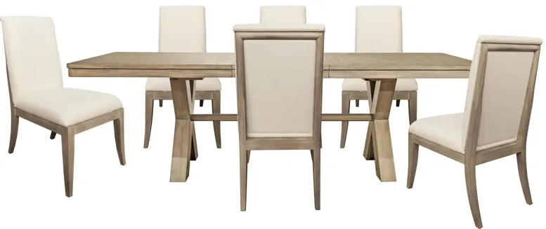 Rectangle Dining Table And 6 Upholstered Chairs