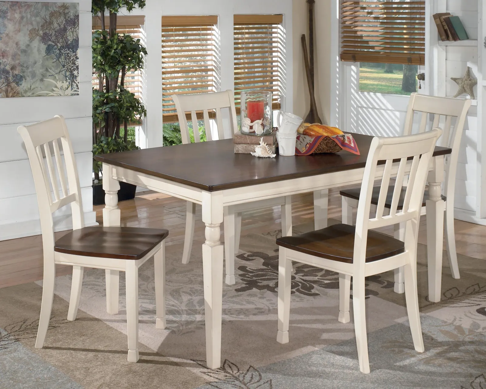 5-Piece Rectangular Dining Table Set