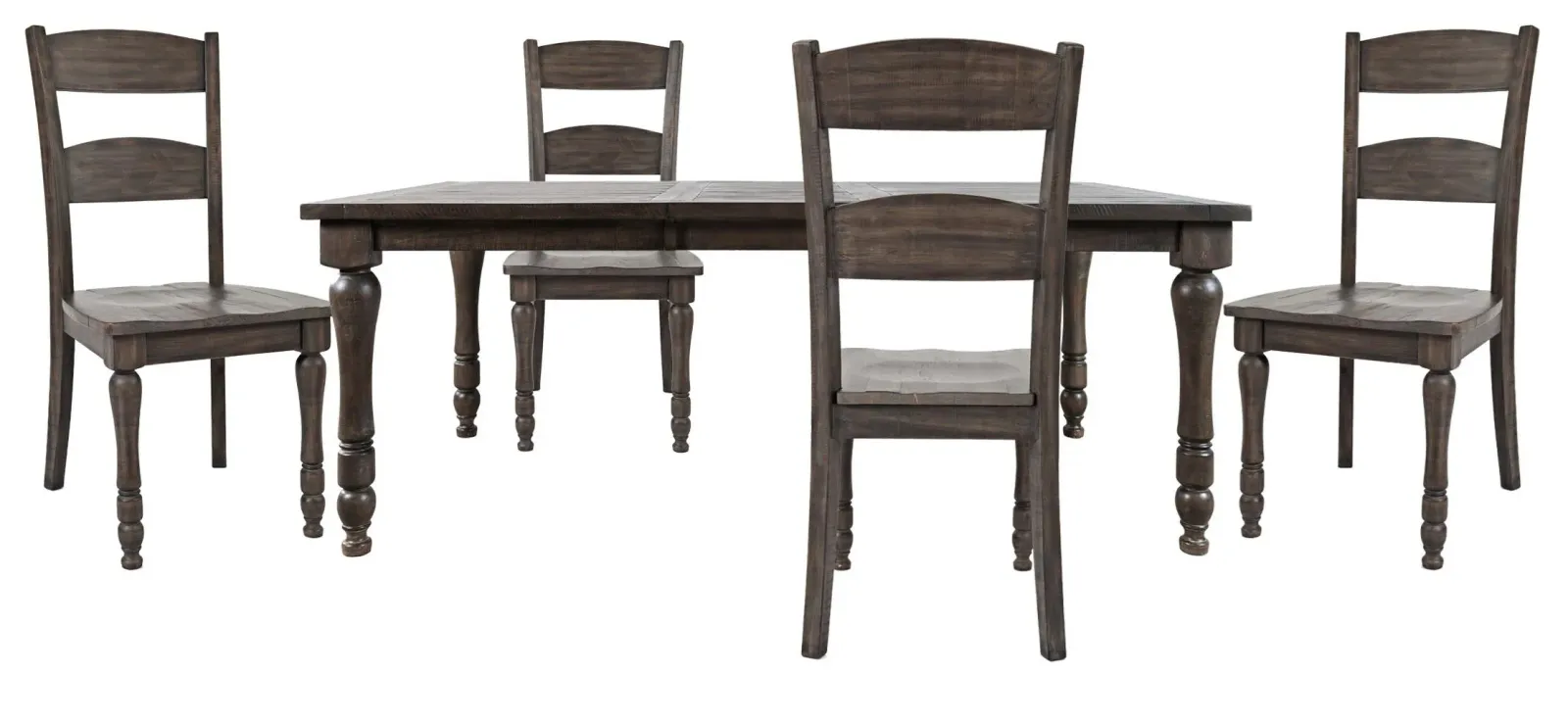 Rectangle Dining Table And 4 Ladderback Side Chairs