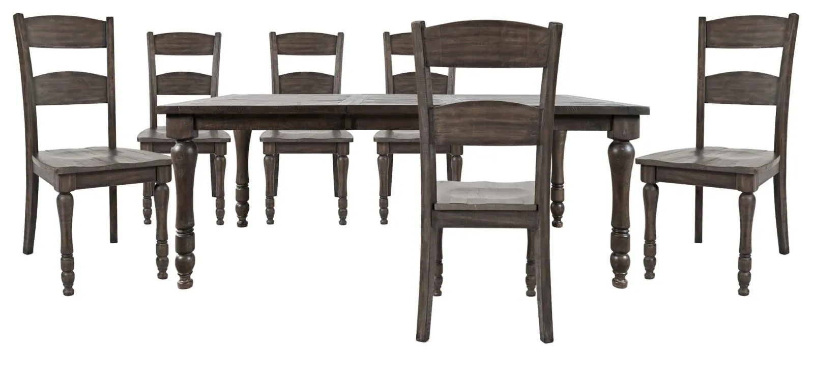 Rectangle Dining Table And 6 Ladderback Side Chairs