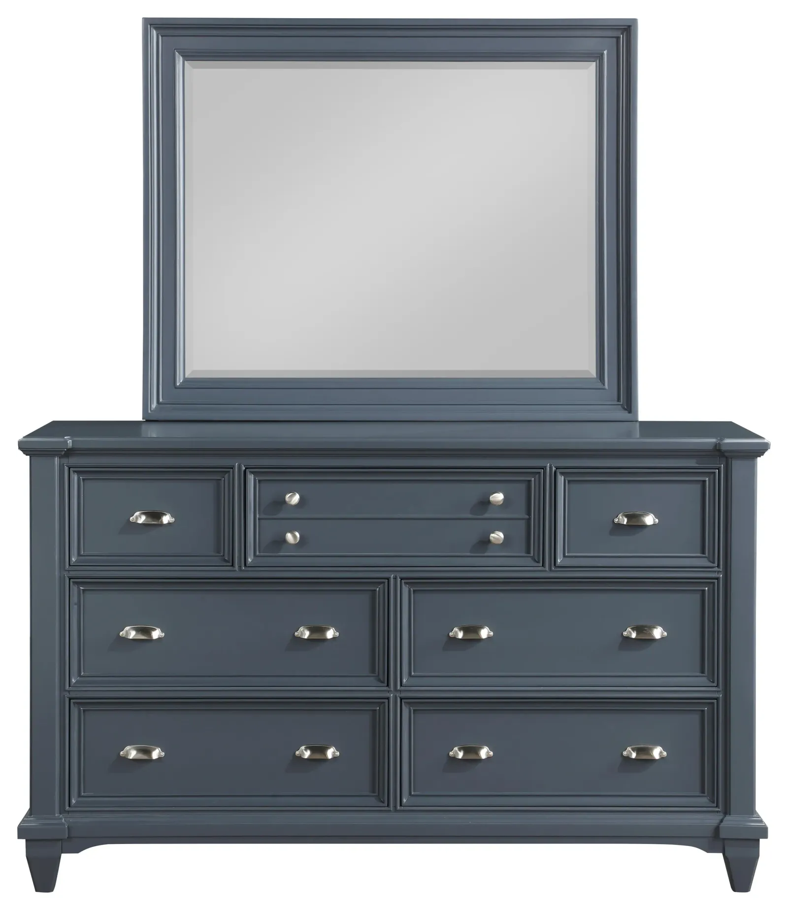 7 Drawer Dresser And Rectangle Mirror