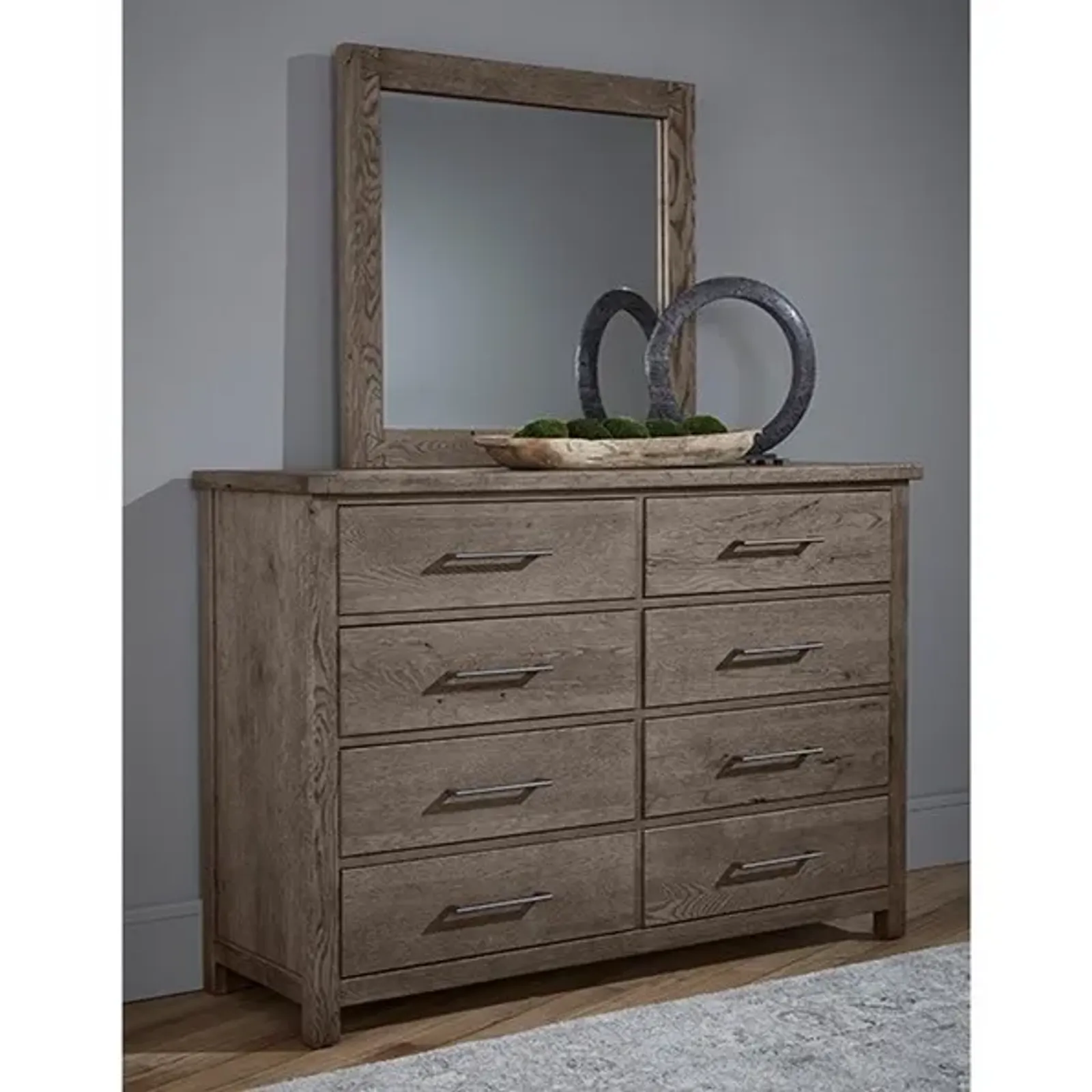 Rustic Dresser And Mirror Set